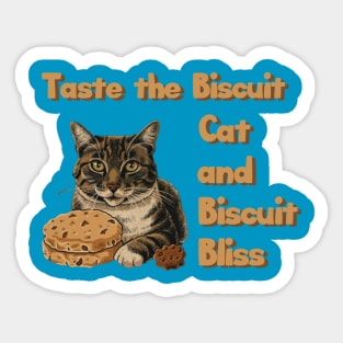 cat and biscuit bliss Sticker